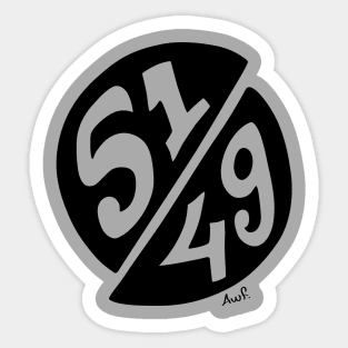 51/49 Rule Sticker